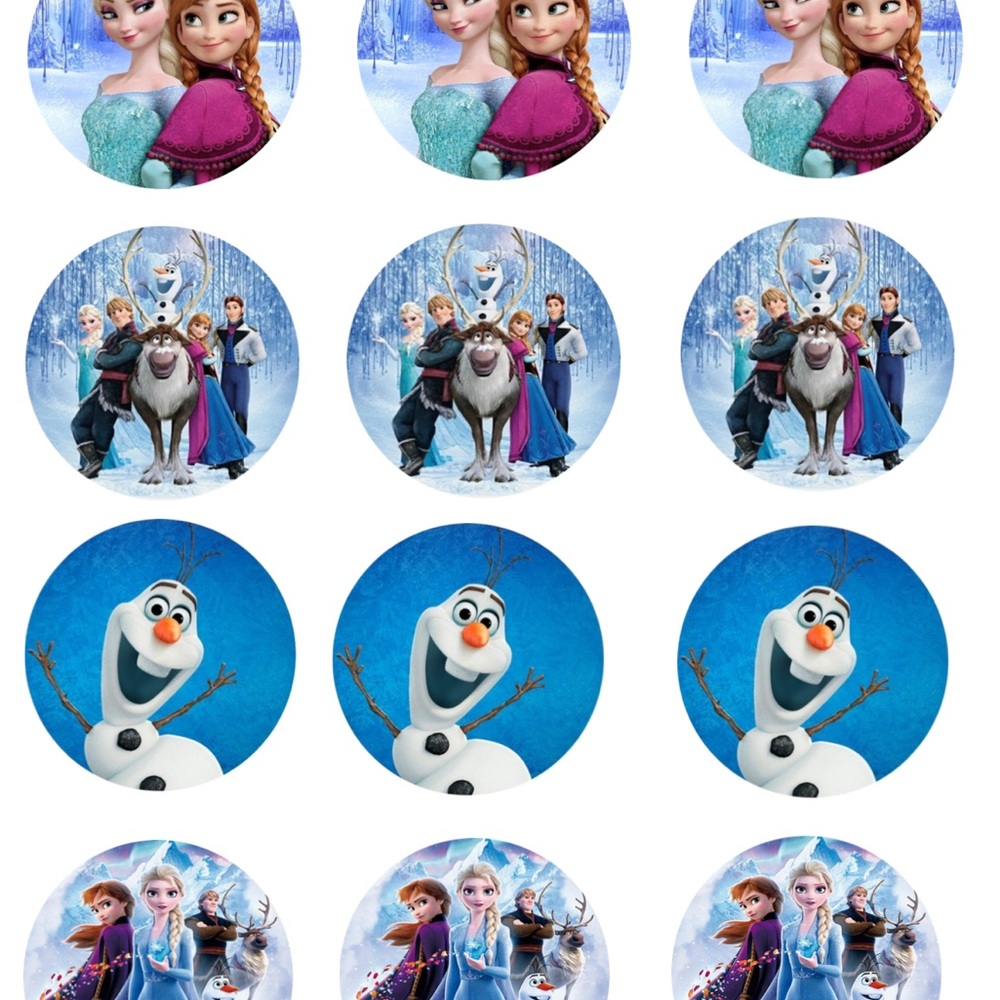 Frozen Cupcake Toppers